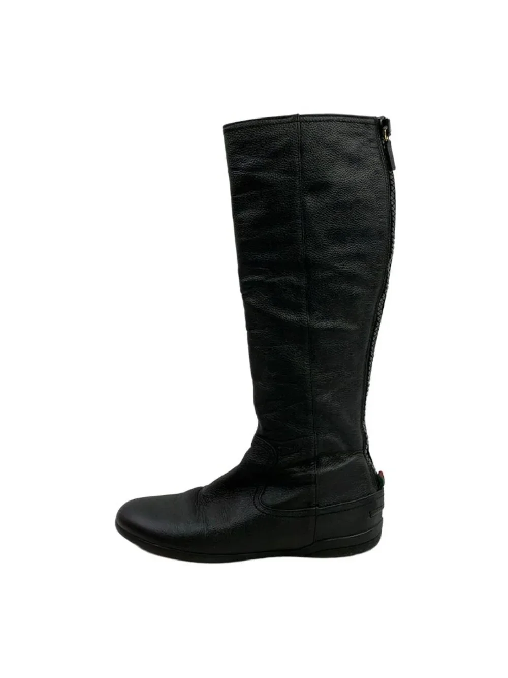 Gucci Long Boots 35.5 Black Sherry Leather